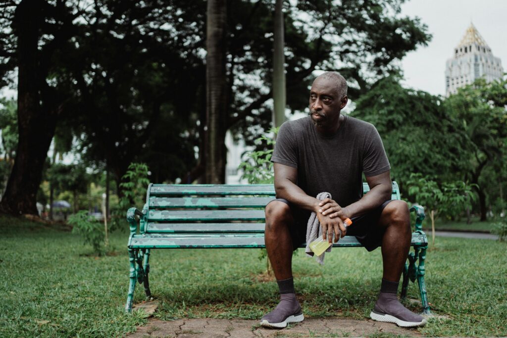 Older man redefining his identity after kids have left home