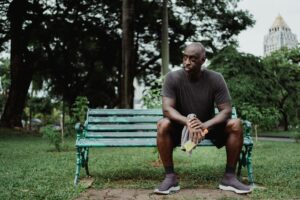 Older man redefining his identity after kids have left home